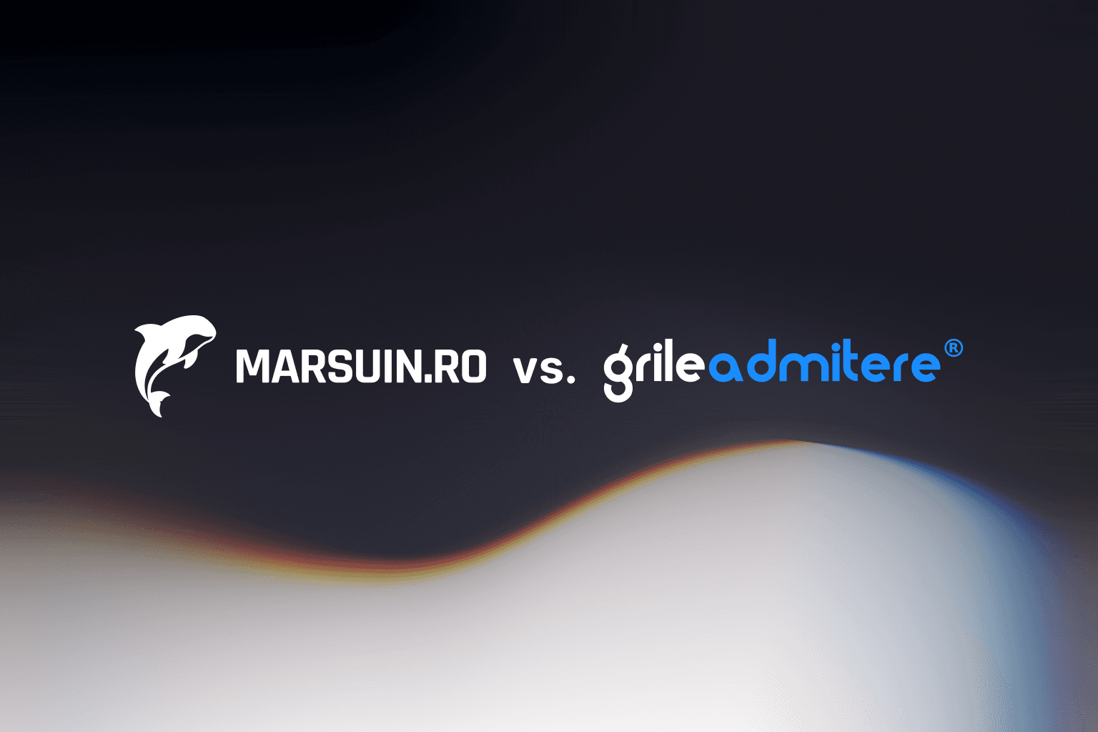 Logoul marsuin.ro și logoul Grile-Admitere.ro, cu „vs." între ele.