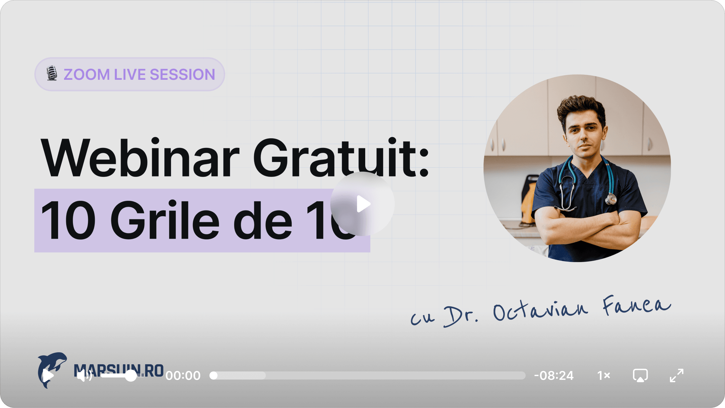 Webinar marsuin pe YouTube
