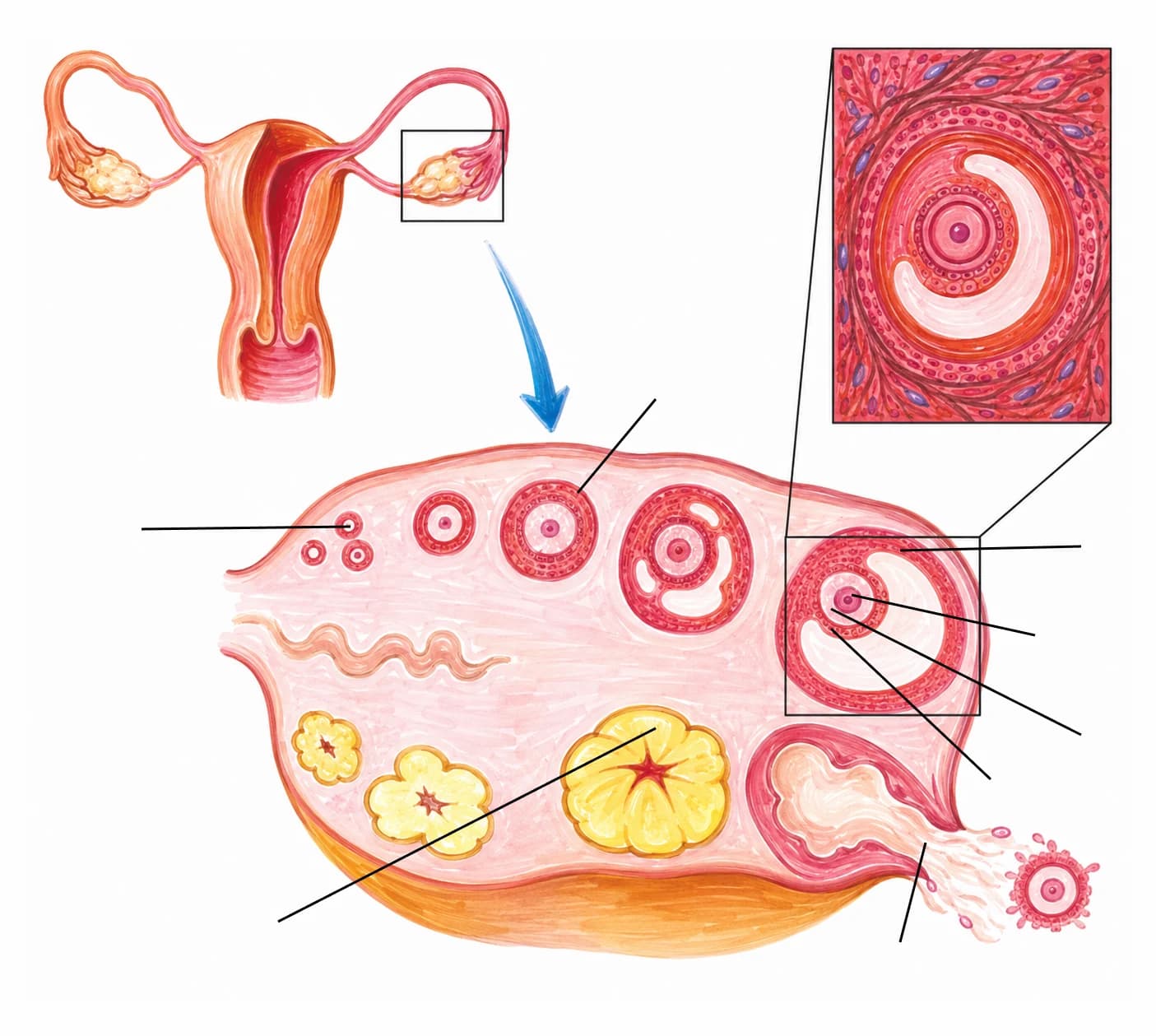 Figura: Anatomia ovarului