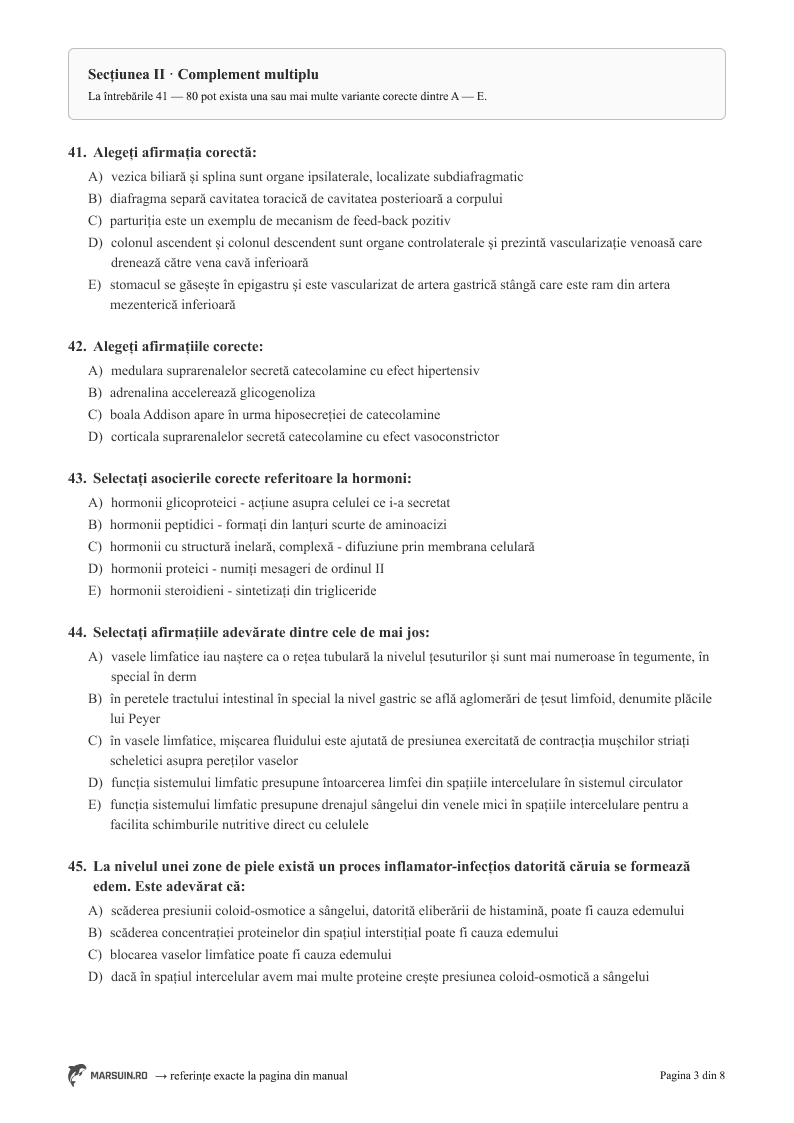 Previzualizare subiect de examen