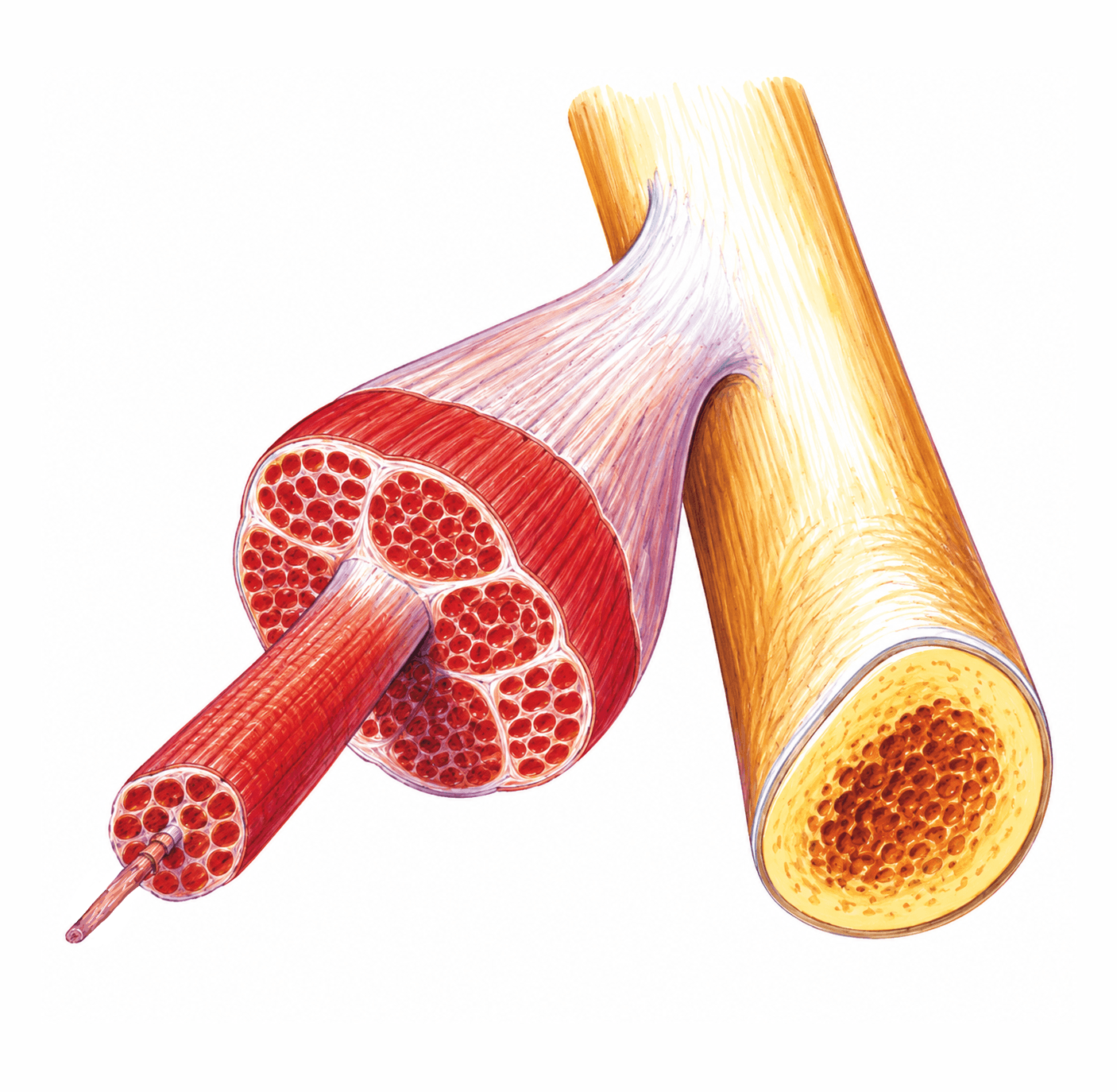 Structura mușchiului scheletic: de la mușchi la fibra musculară